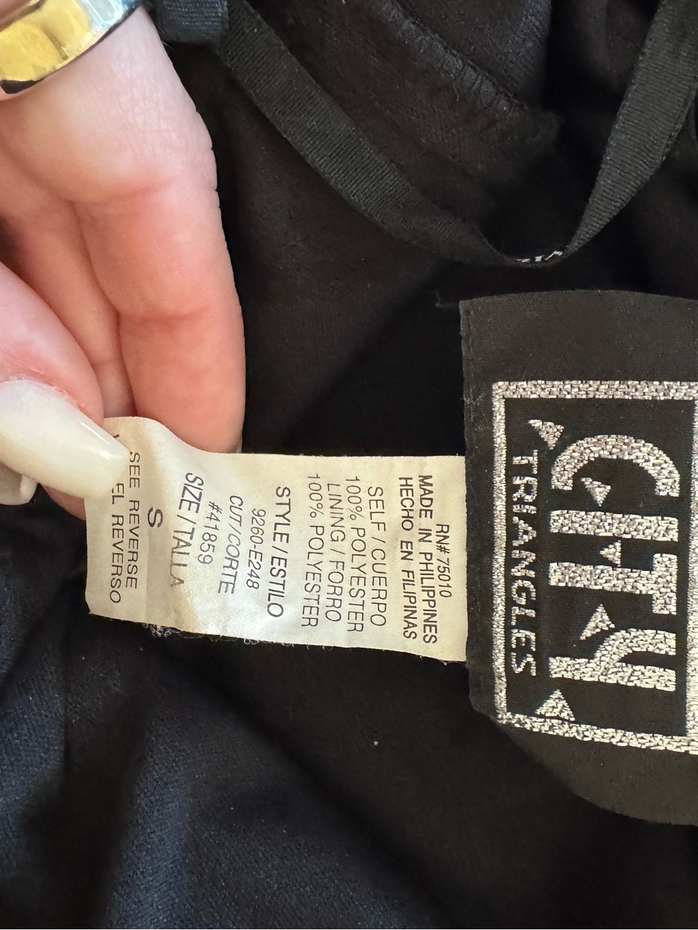 City Triangles Vintage Y2K Black Glitter Ruched Formal Prom Maxi Dress S - Picture 7 of 8